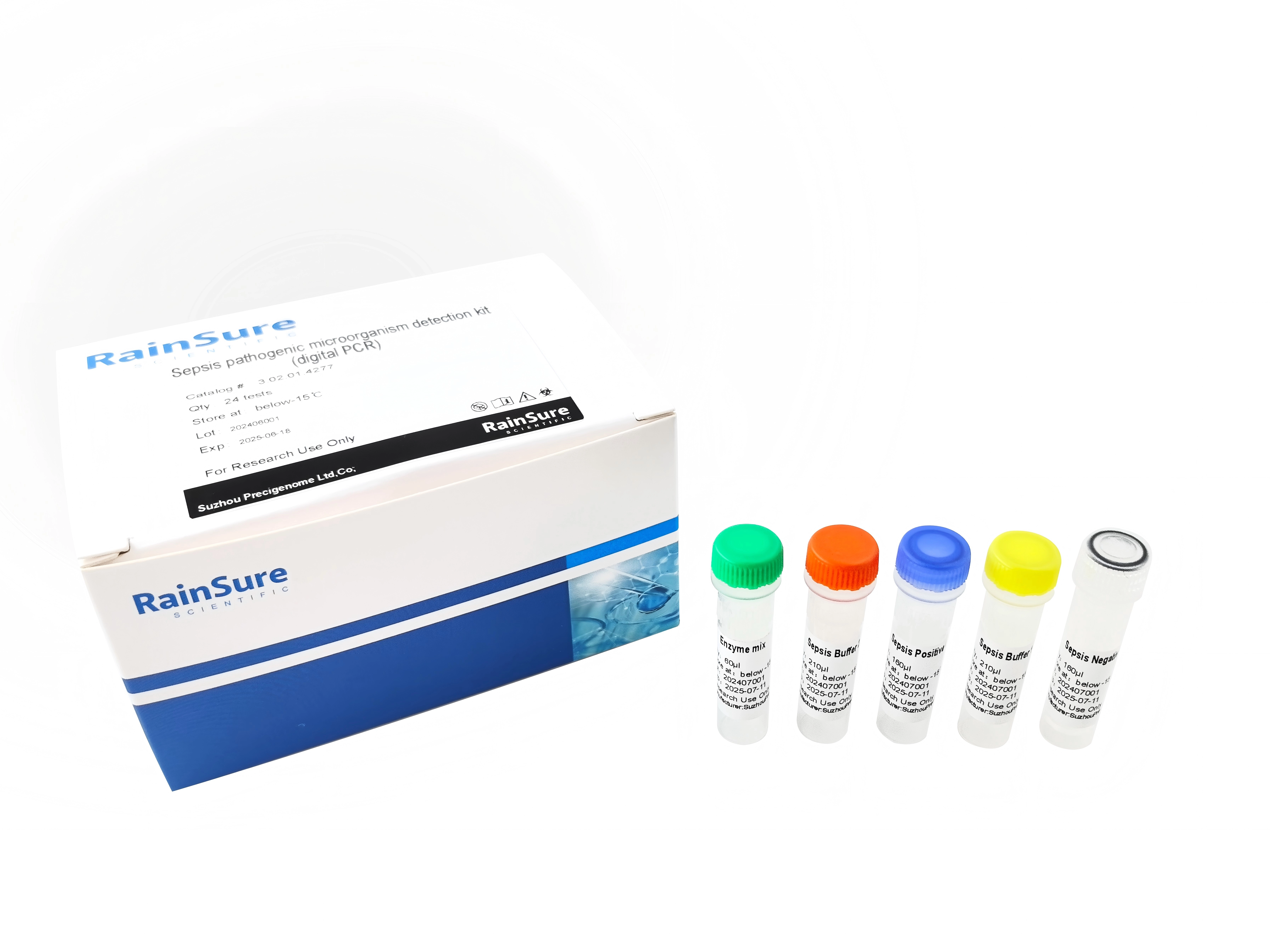 Rainsure Kit de détection de micro-organismes Scientific Sepsis Sepsis (PCR numérique): Diagnostic avancé pour la détection de la septicémie